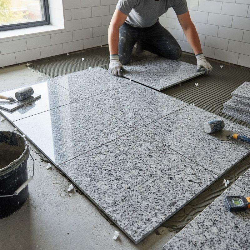 White Marble Tile Installation in Overland Park, KS